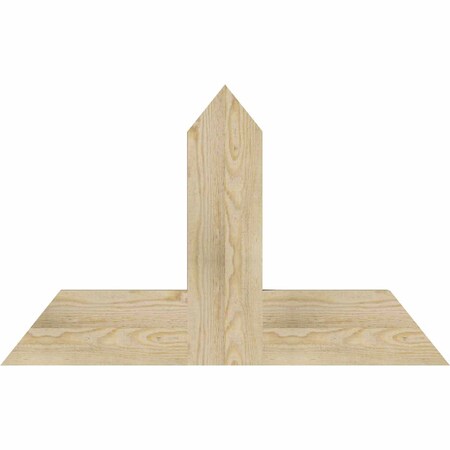 Ekena Millwork Portland Rough Sawn Timber Gable Bracket, Douglas Fir, 36"W x 23"H x 2"D x 6"F, 15/12 Pitch GBW036X23X0206POR00RDF